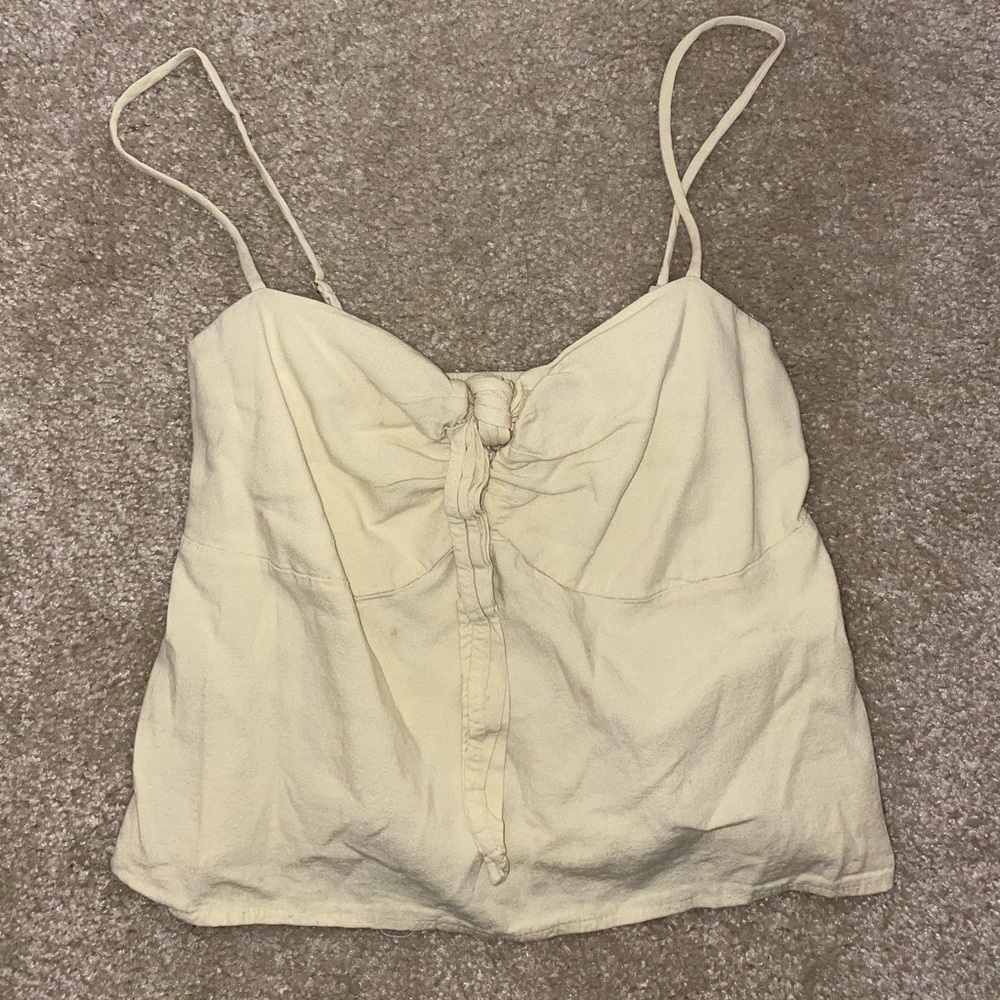 Baby Yellow Brandy Melville Tie Top